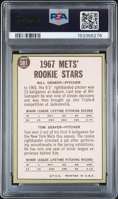 1967 Topps #581 Tom Seaver Rookie HOF Mets PSA Authentic Altered Well Centered