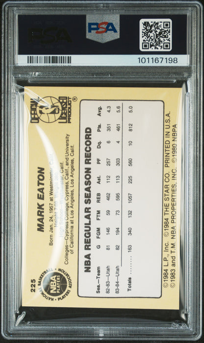 1984 Star #225 Mark Eaton Jazz PSA 8