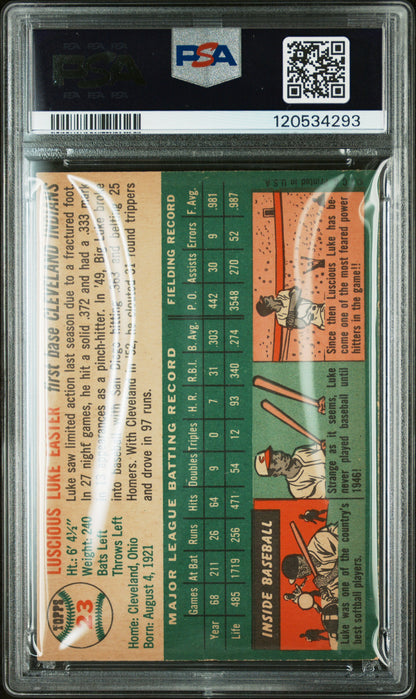 1954 Topps #23 Luke Easter Indians PSA 6