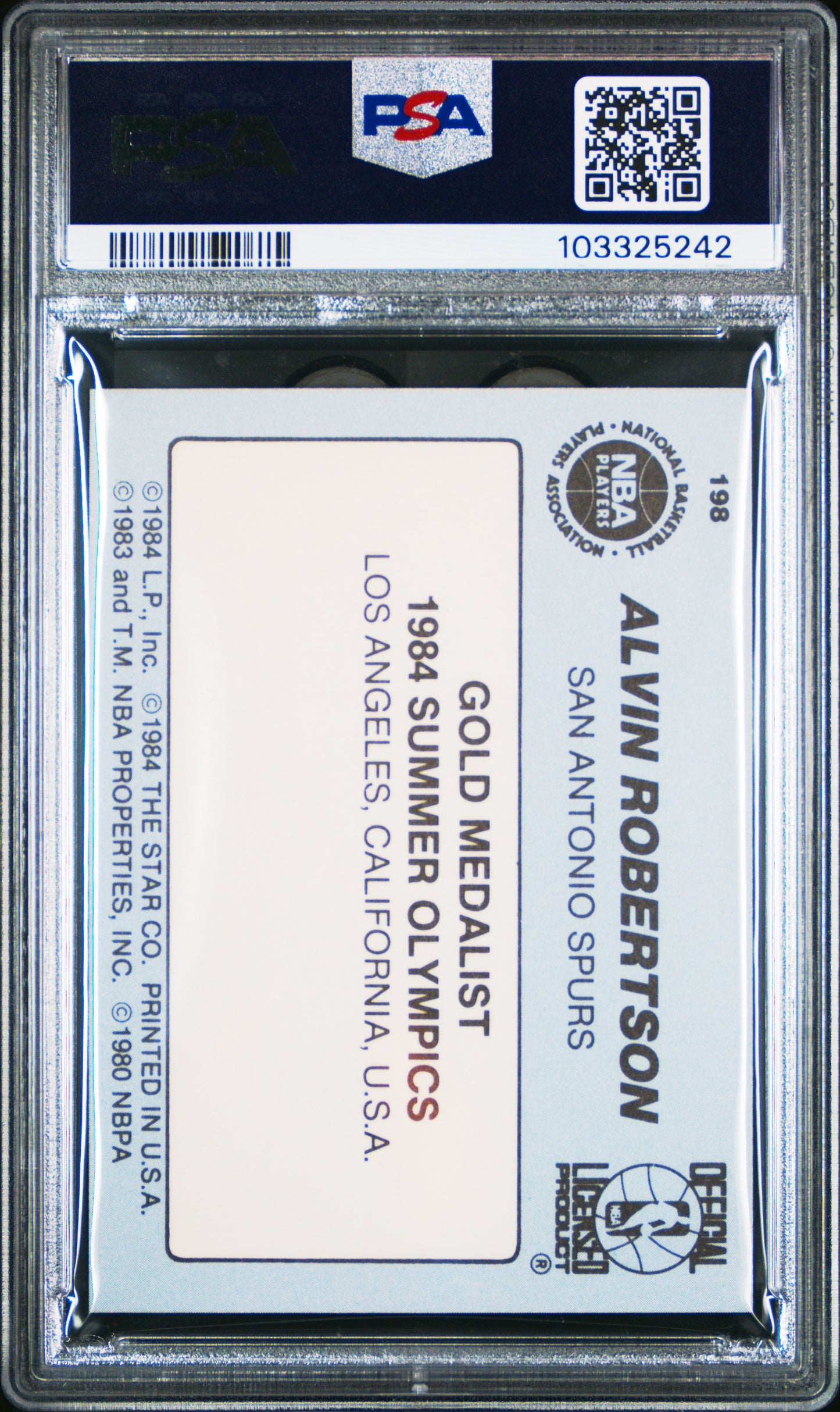 1984 Star #198 Alvin Robertson USA PSA 6