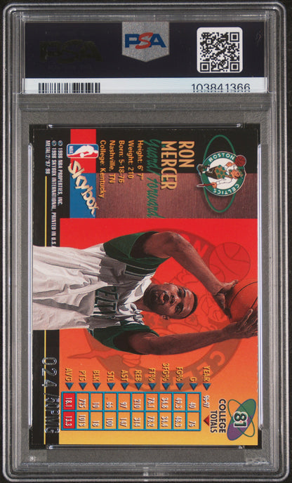 1997 Metal Universe Championship PMG #81 Ron Mercer RC PSA 8 pop 4 (1 Higher)