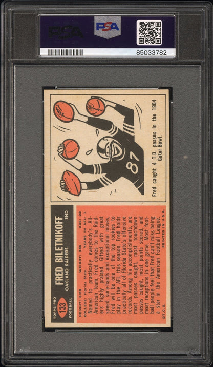 1965 Topps #133 Fred Biletnikoff Rookie HOF Raiders PSA 6
