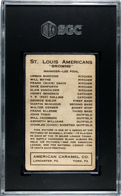 1922 E120 American Caramel George Sisler St. Louis SGC 3