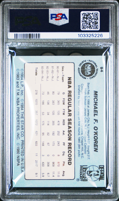 1984 Star #94 Mike O'koren Nets PSA 6