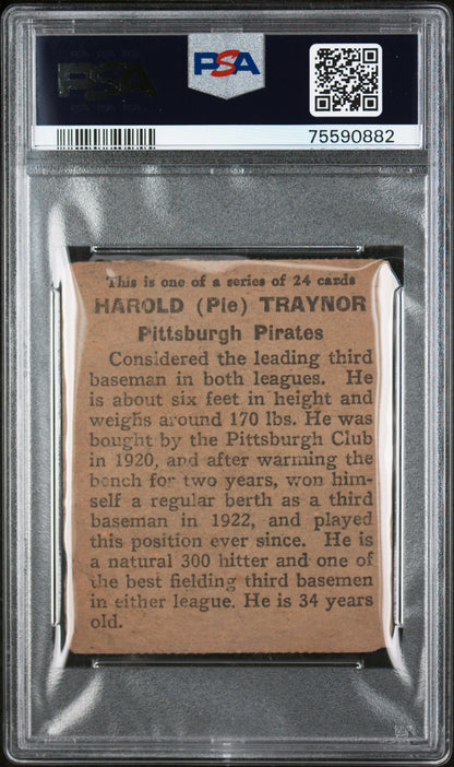 1933 Eclipse Import Hand Cut Pie Traynor  PSA 1
