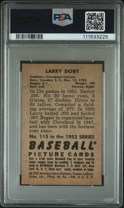 1952 Bowman #115 Larry Doby Indians PSA 5