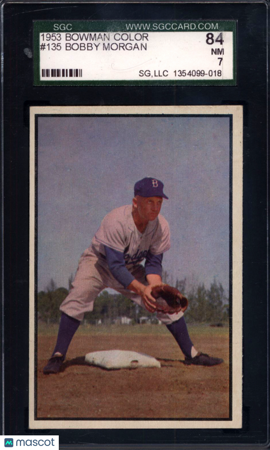 1953 Bowman Color #135 Bobby Morgan Dodgers SGC 7