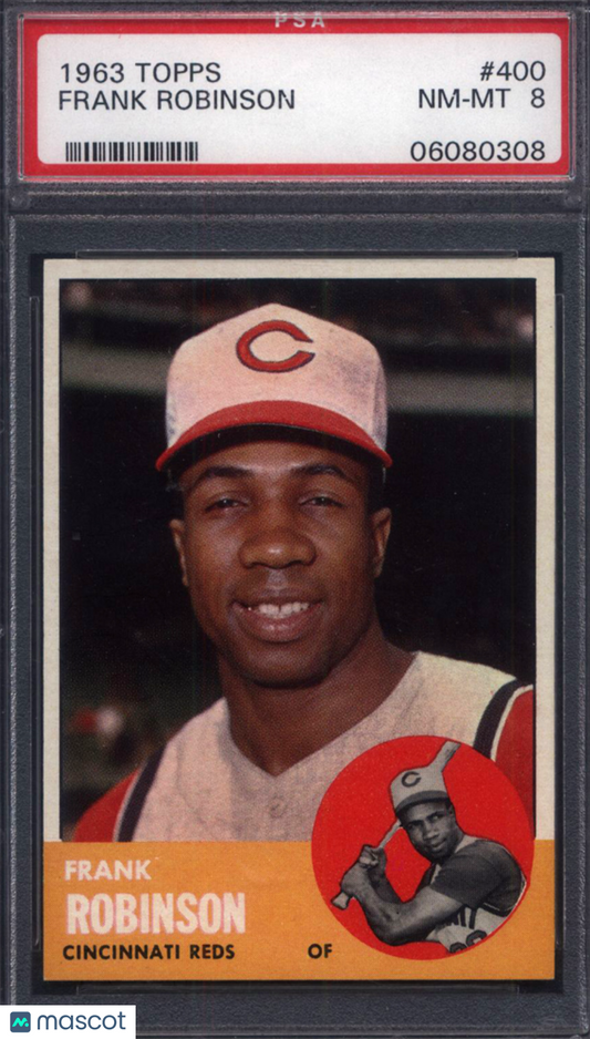 1963 Topps #400 Frank Robinson Reds PSA 8 Well Centered