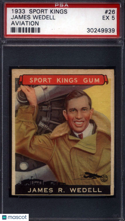 1933 Goudey Sport Kings #26 James Wedell Aviation PSA 5