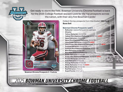 2025 Bowman University Chrome Football Breaker Delight Box (Presell)