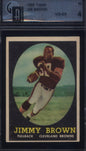 1958 Topps #62 Jim Brown Rookie HOF Browns GAI 4