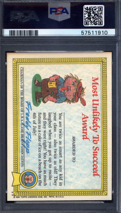 1985 GPK Garbage Pail Kids 1st Series Stickers #19b Crater Chris PSA 8
