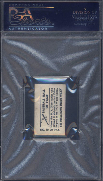 1948 Topps Magic Photo Baseball Hall Of Fame #10K Christy Mathewson Giants PSA 6