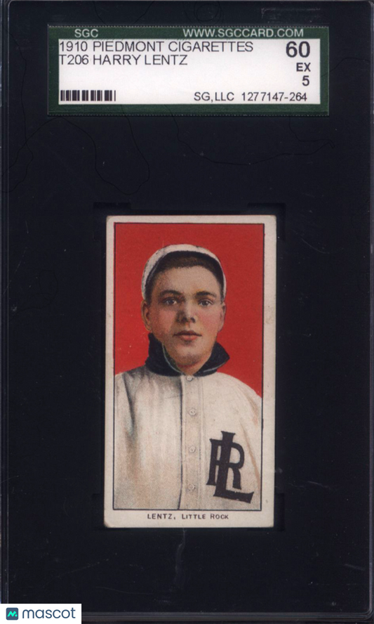 T206 Harry Lentz Southern League Little Rock SGC 5 Piedmont Back
