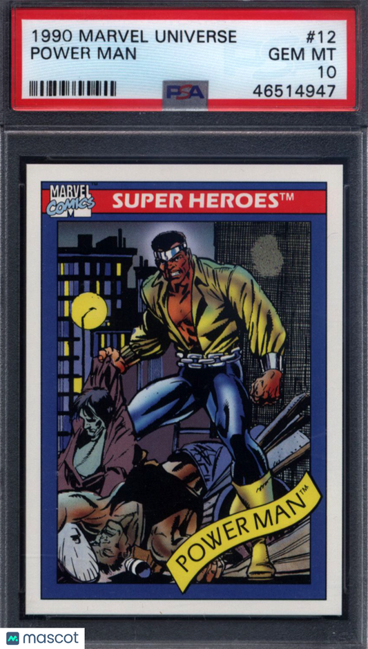 1990 Marvel Universe #12 Power Man (Luke Cage) PSA 10