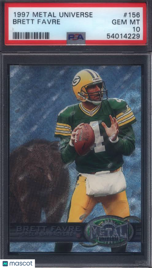 1997 Metal Universe #156 Brett Favre Farve Packers PSA 10