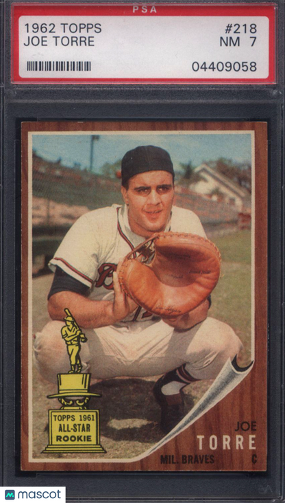 1962 Topps #218 Joe Torre Rookie HOF Braves PSA 7