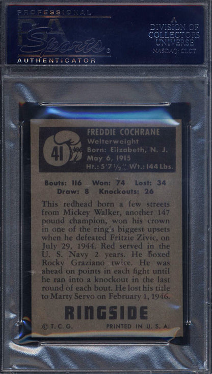 1951 Topps Ringside Boxing #41 Freddie Cochrane PSA 7