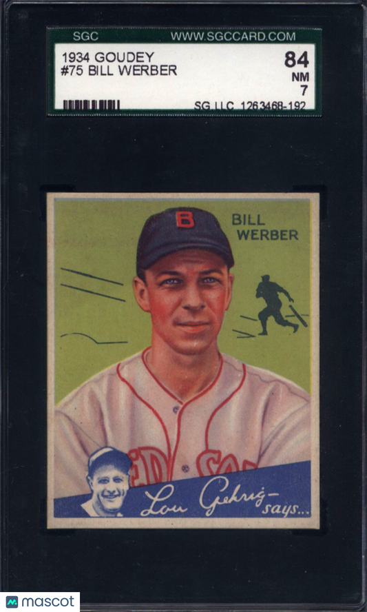 1934 Goudey Bill Werber Red Sox #75  SGC 7