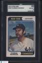 1974 OPC O-Pee-Chee #340 Thurman Munson Yankees SGC 8