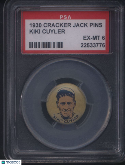 1930 Cracker Jack Pins Kiki Cuyler PSA 6
