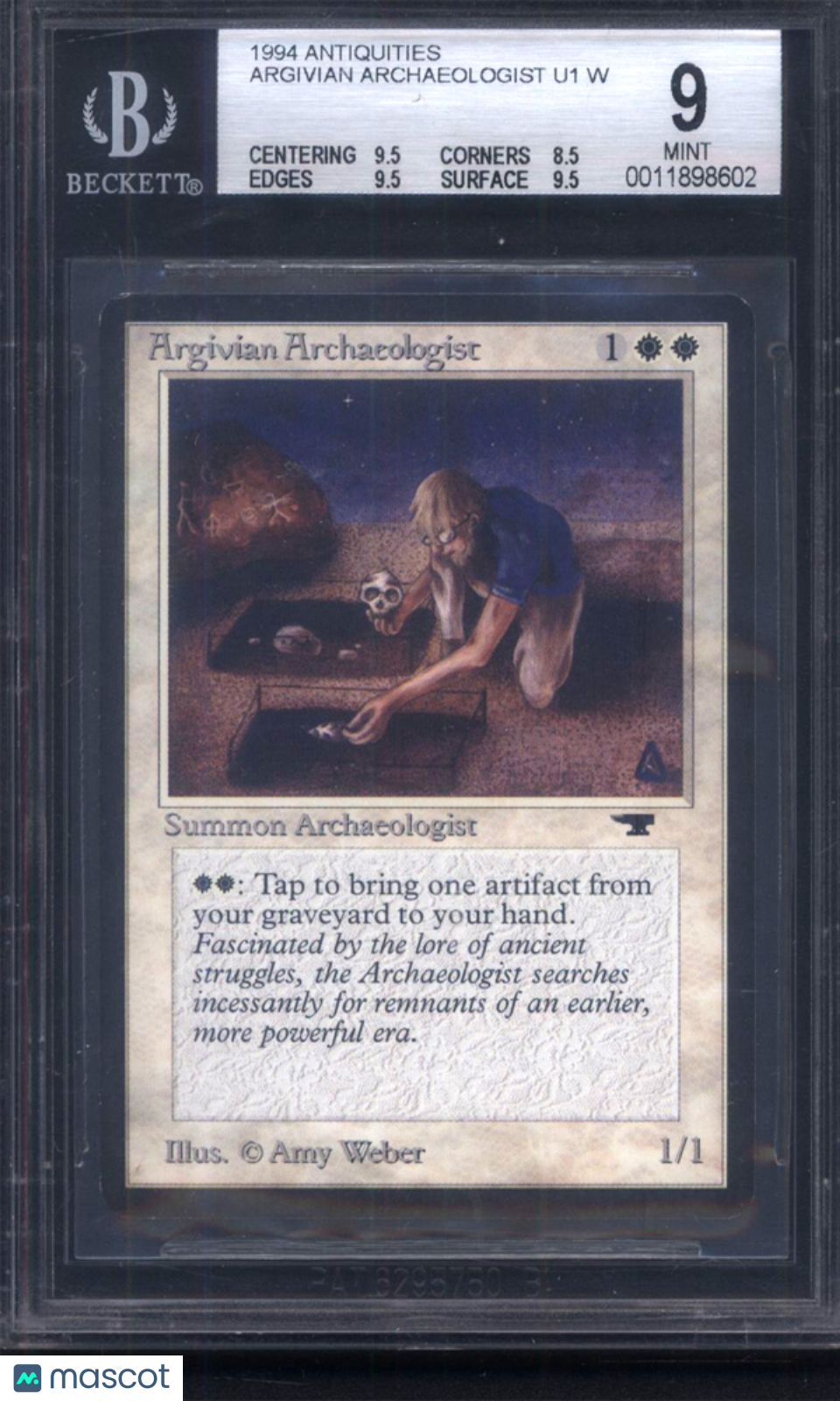 1994 Magic The Gathering Antiquities #2 Argivian Archaeologist U1 :W: BGS 9