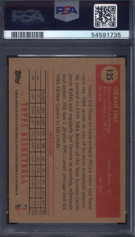 2005 Topps 1952 Style #125 Grant Hill Magic PSA 10