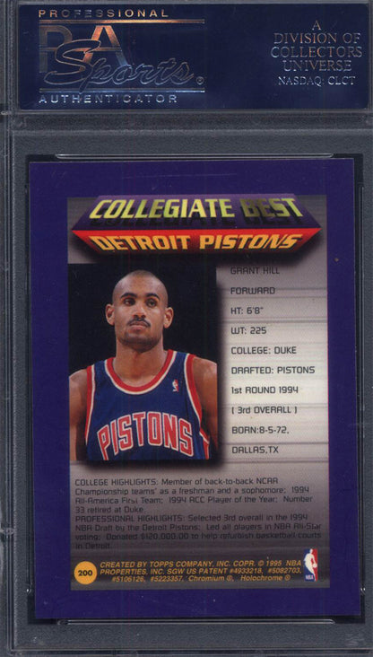 1994 Finest #200 Grant Hill Refractor Pistons PSA 9