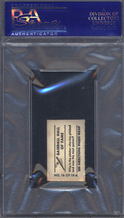 1948 Topps Magic Photo Baseball Hall Of Fame #16K Cy Young PSA 6