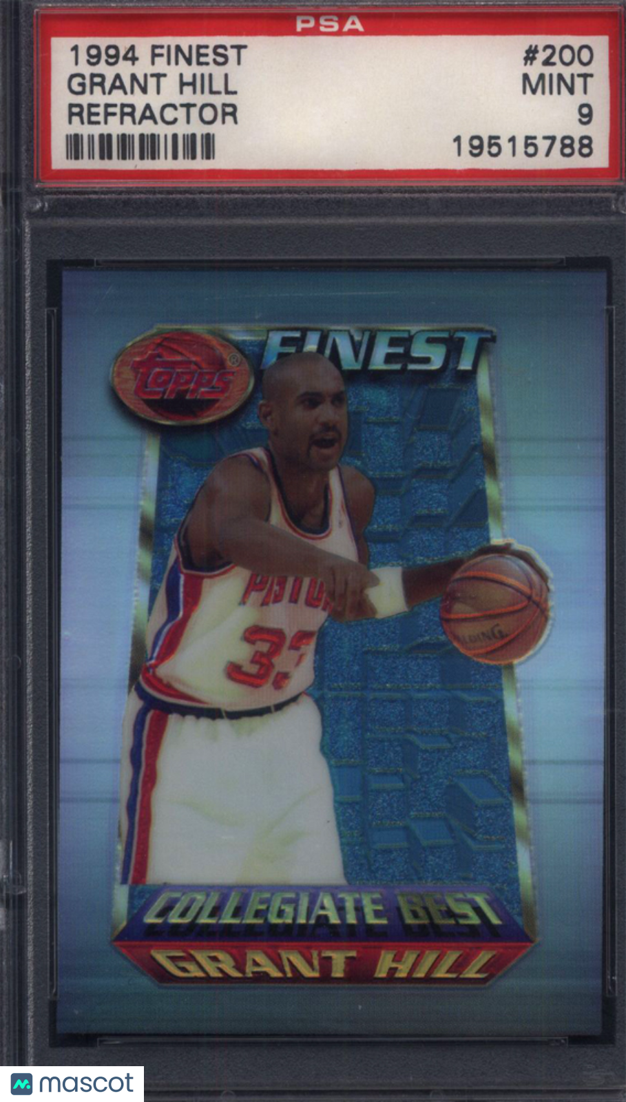 1994 Finest #200 Grant Hill Refractor Pistons PSA 9