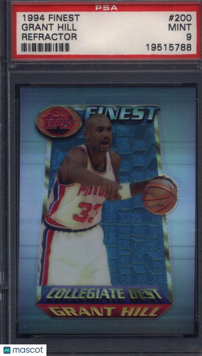 1994 Finest #200 Grant Hill Refractor Pistons PSA 9