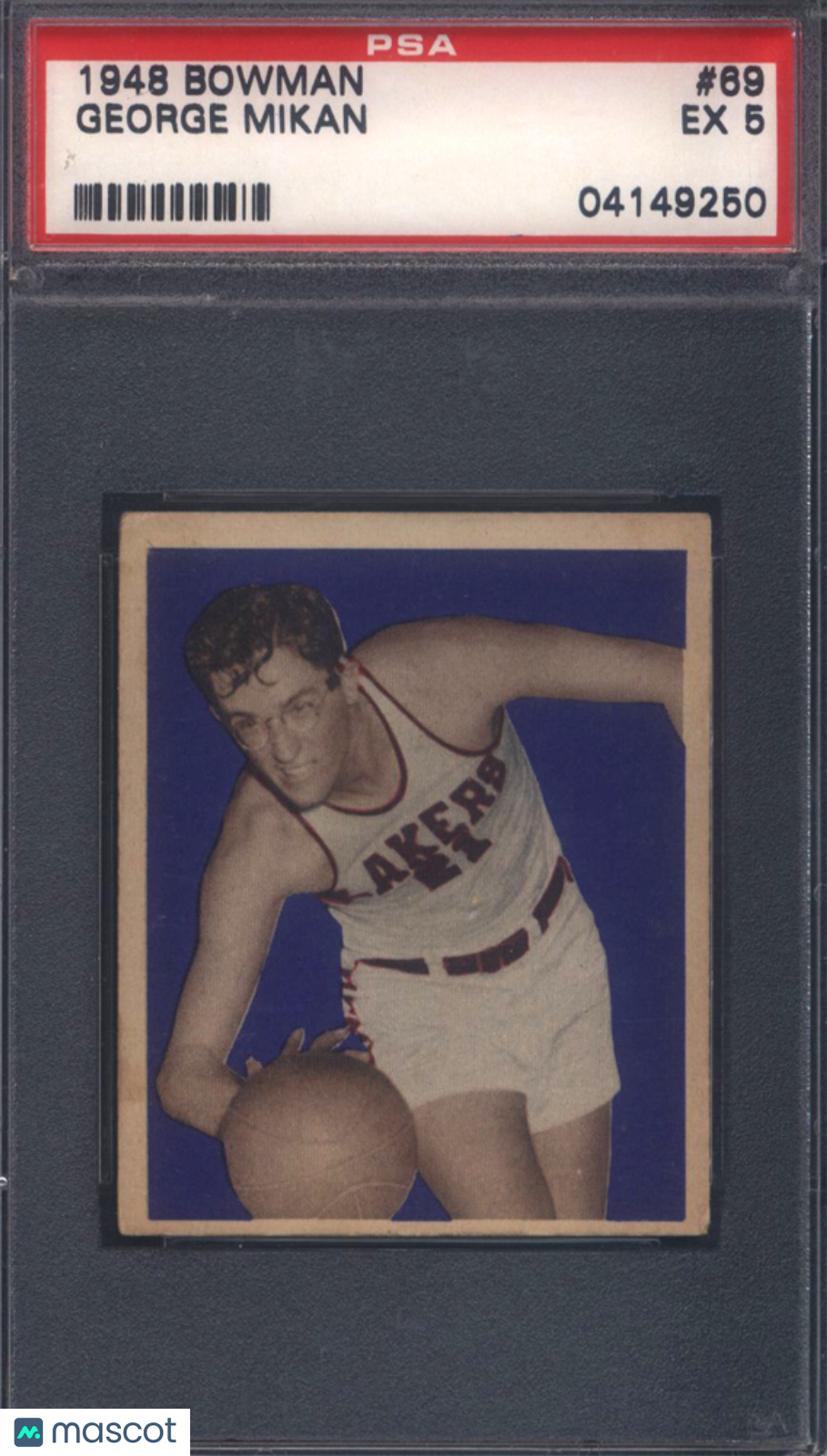 1948 Bowman #69 George Mikan Rookie HOF Lakers PSA 5