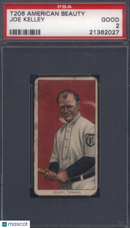 T206 Joe Kelley Toronto PSA 2 American Beauty Back