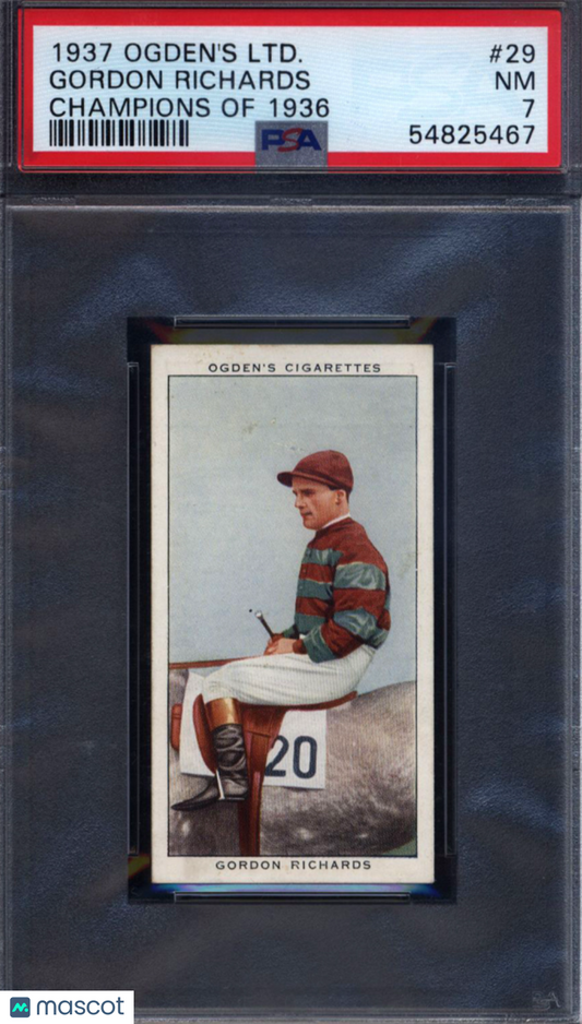 1937 Ogden's Ltd. Champions Of 1936 #29 Gordon Richards PSA 7