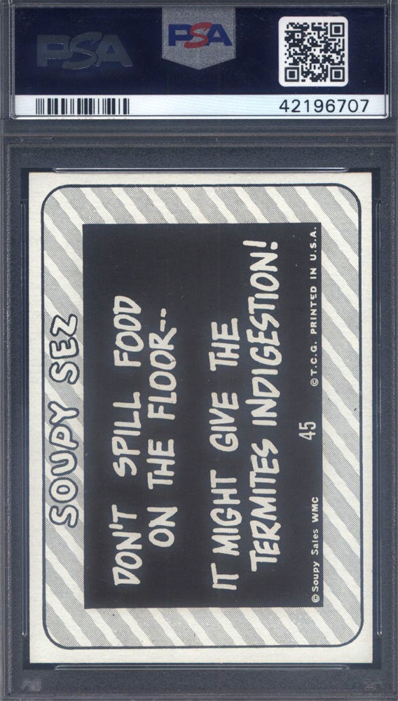 1967 Topps Soupy Sales #45 Don't Spill Food On PSA 9