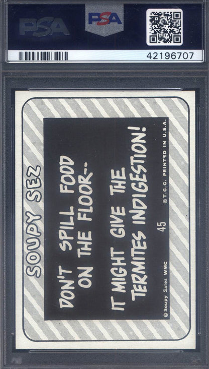 1967 Topps Soupy Sales #45 Don't Spill Food On PSA 9