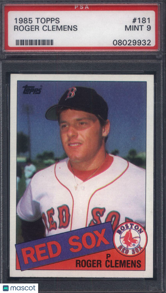 1985 Topps #181 Roger Clemens Rookie PSA 9 Well Centered