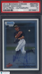 2010 Bowman Chrome Draft & Prospects #BDPP80 Manny Machado Rookie Auto PSA 10