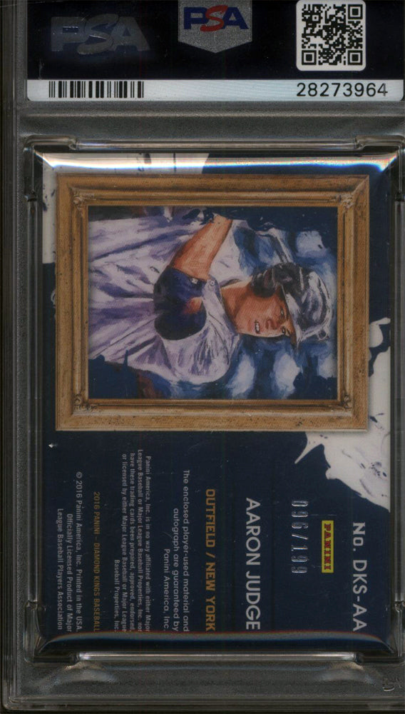 2016 Diamond Kings DK Signature Materials #AA Aaron Judge Yankees PSA 10 pop 2