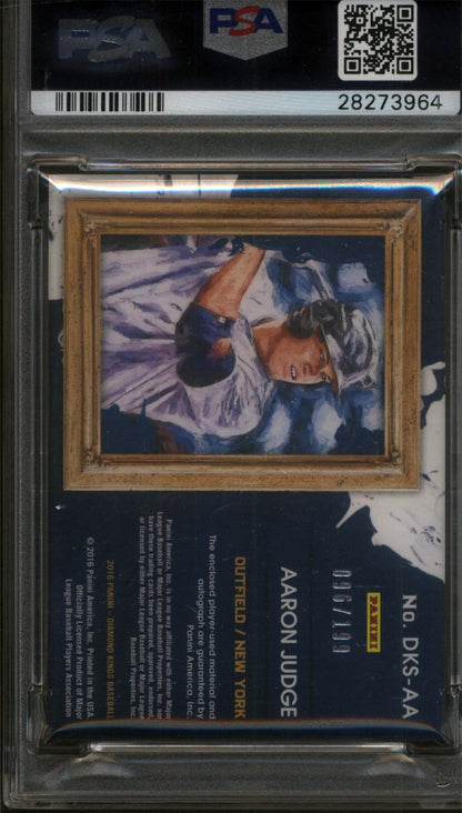 2016 Diamond Kings DK Signature Materials #AA Aaron Judge Yankees PSA 10 pop 2