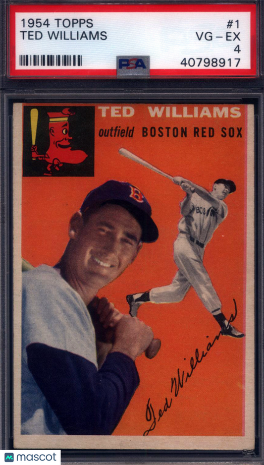 1954 Topps #1 Ted Williams Red Sox PSA 4