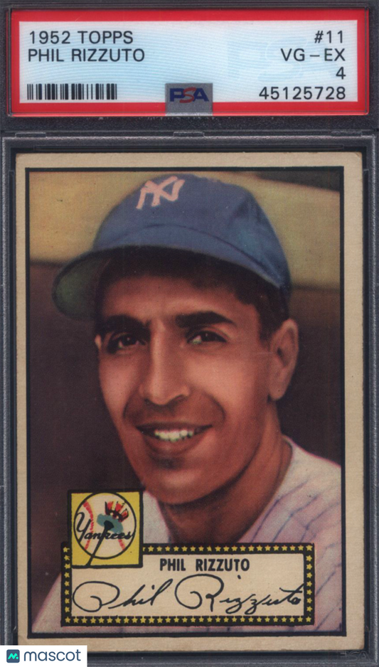 1952 Topps #11 Phil Rizzuto Red Back Yankees PSA 4