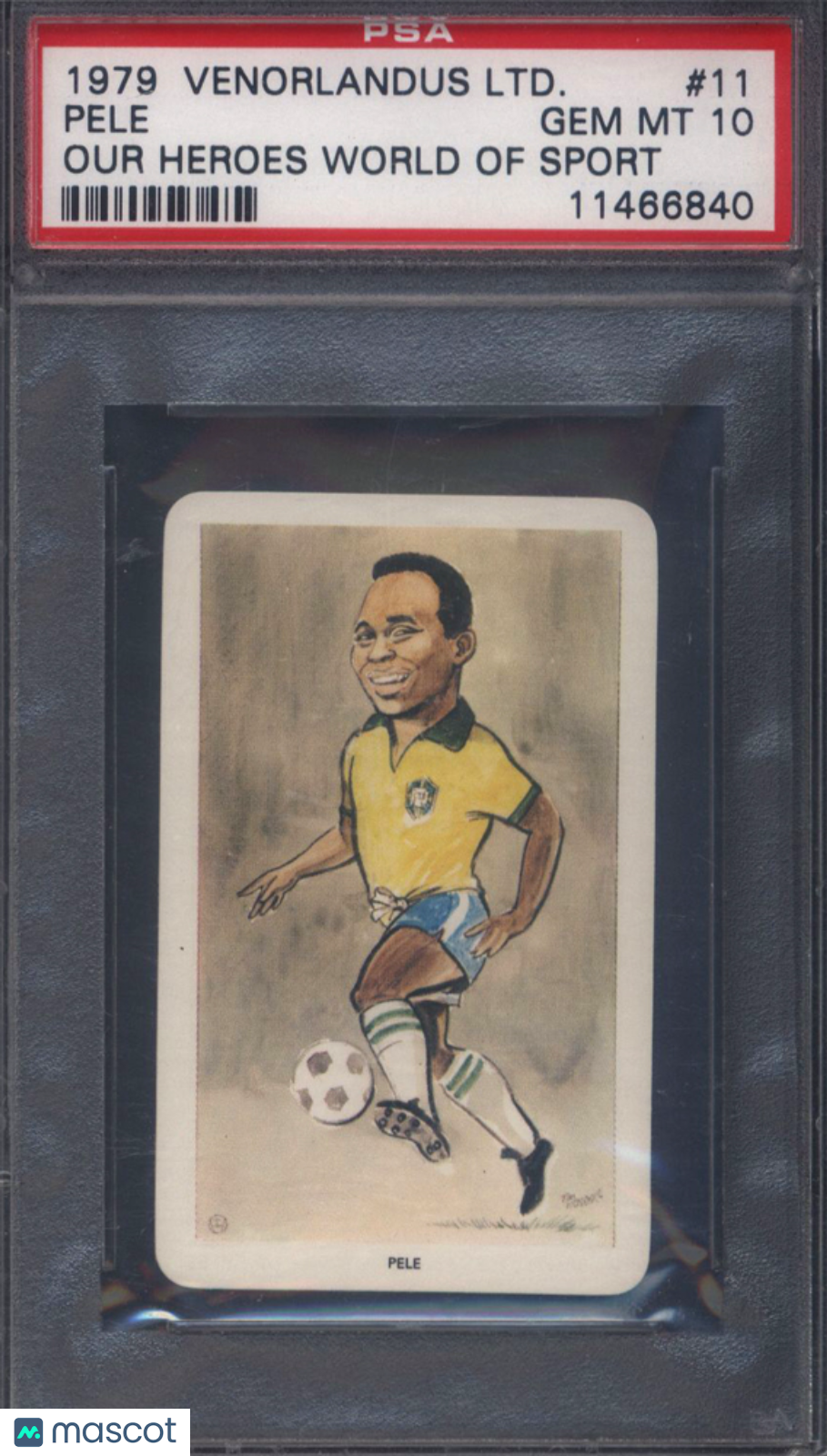 1979 Venorlandus LTD. Our Heroes World Of Sport #11 Pele PSA 10