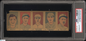 1926 W512 5 Card Strip Uncut Panel With Babe Ruth & Roger Hornsby PSA Authentic