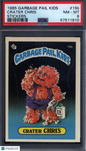 1985 GPK Garbage Pail Kids 1st Series Stickers #19b Crater Chris PSA 8