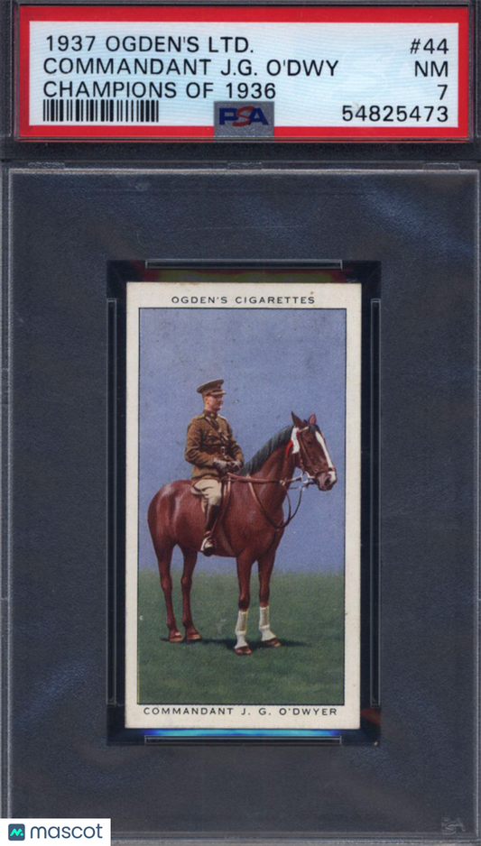 1937 Ogden's LTD Champions Of 1936 #44 Commandant J.G. O'Dwyer PSA 7