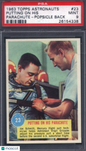 1963 Topps Astronauts Popsicle Back #23 Putting On His Parachute PSA 9 pop 3