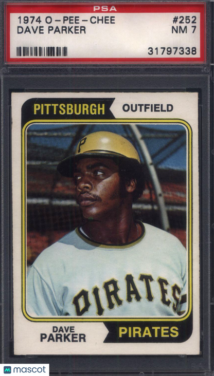 1974 OPC O-Pee-Chee #252 Dave Parker Rookie HOF Pirates PSA 7