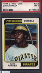 1974 OPC O-Pee-Chee #252 Dave Parker Rookie HOF Pirates PSA 7