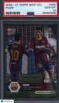 2020 Topps Now UEFA Champions League #005 Pedri Rookie PSA 10